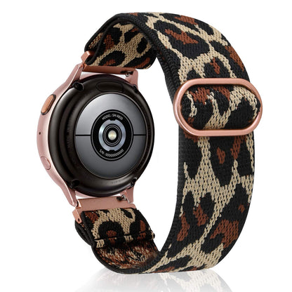 TOYOUTHS 20mm Stretchy Nylon Loop Band Compatible with Samsung Galaxy Watch 4 40mm 44mm/Active 2 40mm 44mm/Watch 4 Classic 42mm 46mm/Active 40mm/Watch 3 41mm, Women/Men Elastic Watch Strap Replacement