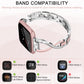 TOYOUTHS Bling Bracelet Fitbit Versa/Versa 2 Bands for Women Stainless Steel Wristbands Replacement for Versa Lite Edition/Versa SE Accessories Dressy Metal Strap Bangle