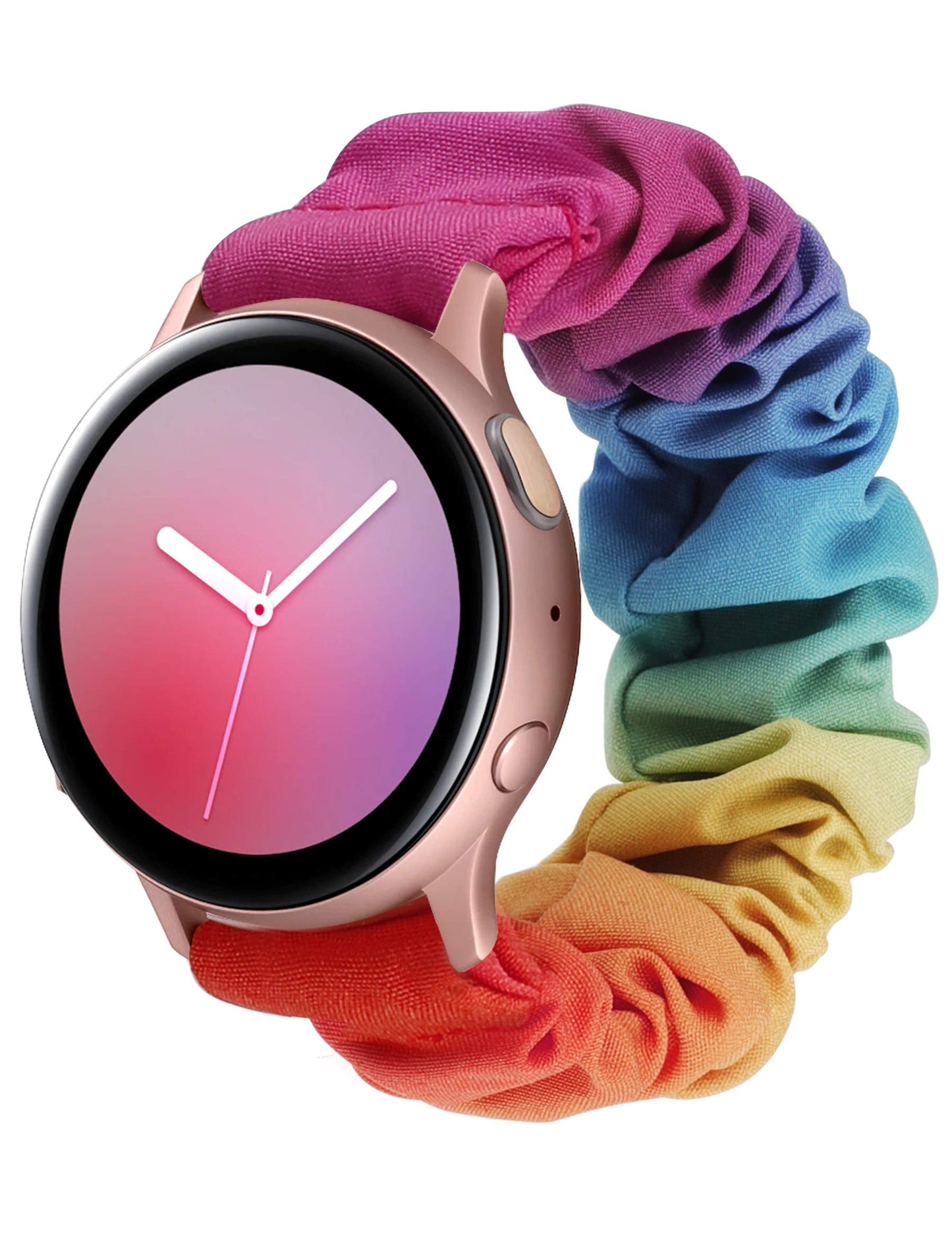 TOYOUTHS 20mm Scrunchie Band Compatible with Samsung Galaxy Watch 5/4 40mm 44mm/Watch 5 Pro 45mm/Active 2 40mm 44mm/Watch 4 Classic 42mm 46mm/Active 40mm/Watch 3 41mm, Women Elastic Watch Strap