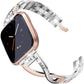 TOYOUTHS Bling Bracelet Fitbit Versa/Versa 2 Bands for Women Stainless Steel Wristbands Replacement for Versa Lite Edition/Versa SE Accessories Dressy Metal Strap Bangle