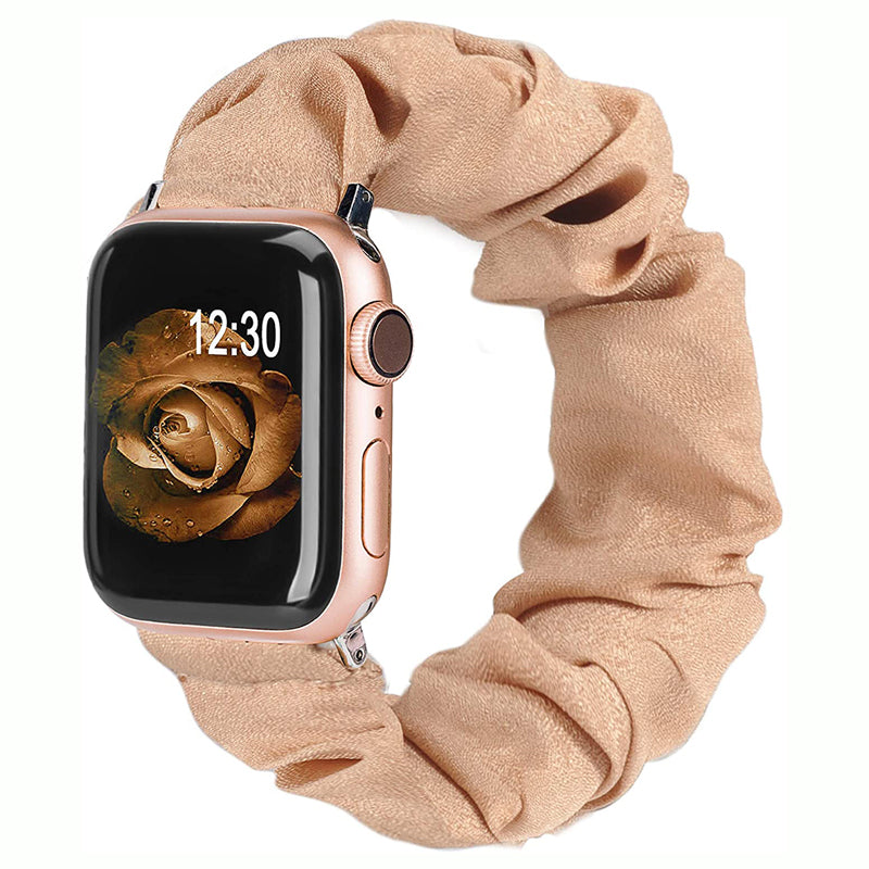 TOYOUTHS Apple Watch Band Scrunchies Soft Pattern Printed Fabric