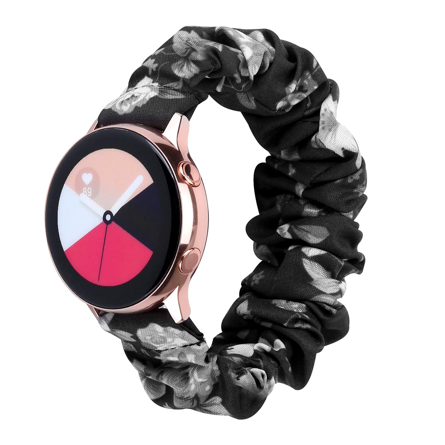 TOYOUTHS 20mm Scrunchie Band Compatible with Samsung Galaxy Watch 5/4 40mm 44mm/Watch 5 Pro 45mm/Active 2 40mm 44mm/Watch 4 Classic 42mm 46mm/Active 40mm/Watch 3 41mm, Women Elastic Watch Strap