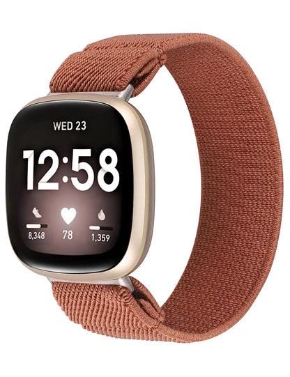 TOYOUTHS Compatible with Fitbit Sense/Sense 2 Band/Versa 3/Versa 4 Bands Women Men Dressy Elastic Nylon Fabric Strap Stretchy Solo Loop Sport Wristband Accessories Replacement for Fitbit Versa 4