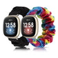 TOYOUTHS 2 Packs Scrunchie Bands Fitbit Versa 3/Sense Stretchy Women Bracelets Elastic Breathable
