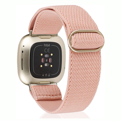 TOYOUTHS Compatible with Fitbit Sense/Sense 2 Band/Versa 3/Versa 4 Bands Women Men Elastic Adjustable Nylon Fabric Strap Scrunchies Solo Loop Stretchy Bracelet Dressy Sport Wristband Accessories